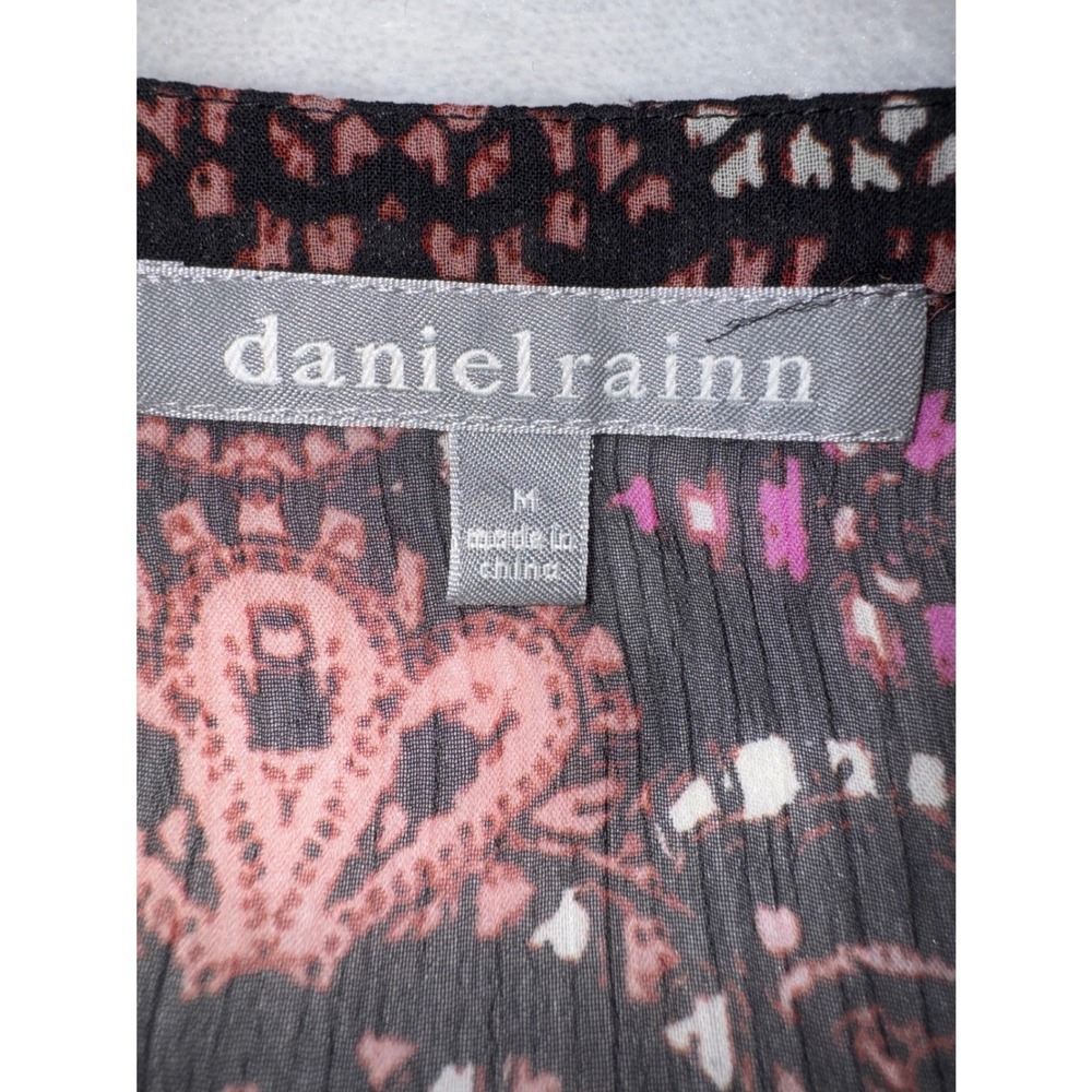Daniel Rainn / Anthropologie Paisley Sheer Tassel Blouse Top Size Medium - Picture 6 of 9